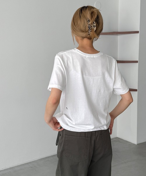 CANAL JEAN（キャナルジーン）の「choice_cnl　LVY Tシャツ（Tシャツ/カットソー・レディース・ネイビー/サックスブルー/チャコールグレー/ホワイト・ONE SIZE）」の20枚目の写真