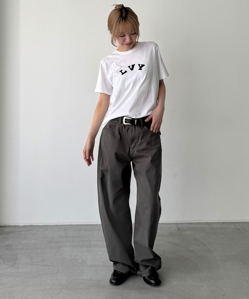 CANAL JEAN（キャナルジーン）の「choice_cnl　LVY Tシャツ（Tシャツ/カットソー・レディース・ネイビー/サックスブルー/チャコールグレー/ホワイト・ONE SIZE）」の21枚目の写真