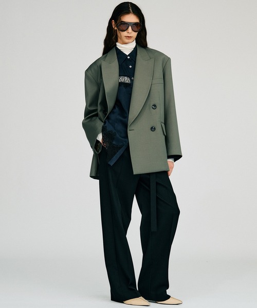 PRANK PROJECT(プランクプロジェクト)の「【2026Autumn Pre-Order】ボクシーダブルジャケット / Boxy Double Jacket(テーラードジャケット・レディース・ブラック/マルチ/カーキ・FREE)」の7枚目の写真