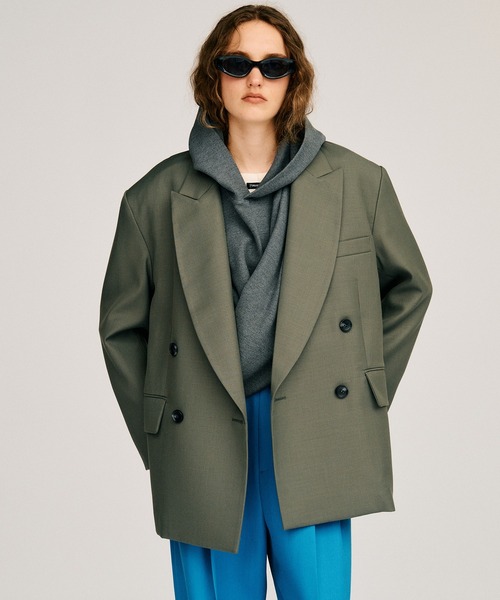 PRANK PROJECT(プランクプロジェクト)の「【2026Autumn Pre-Order】ボクシーダブルジャケット / Boxy Double Jacket(テーラードジャケット・レディース・ブラック/マルチ/カーキ・FREE)」の16枚目の写真