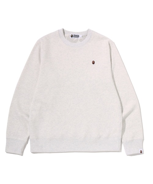 A BATHING APE（アベイシングエイプ）の「ONE POINT CREWNECK SWEATSHIRT（スウェット・メンズ・グレー/ブラック/ブルー・X-LARGE/LARGE/MEDIUM/SMALL/XX-LARGE）」の2枚目の写真