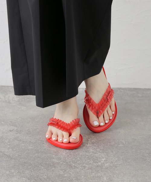 GANNI(ガニー)の「GANNI × Melissa Flip Flop(サンダル・レディース・レッド・38)」の10枚目の写真