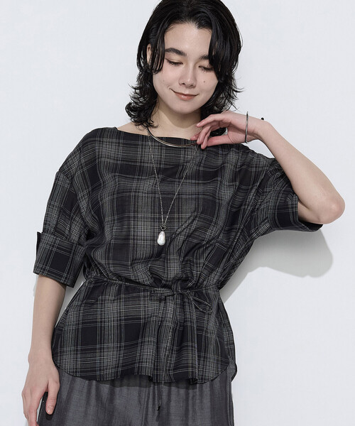 COMME CA(コムサ)の「〔 Sサイズ 〕 モノトーンシアーチェック ブラウス(シャツ/ブラウス・レディース・オフホワイト・5号)」の10枚目の写真