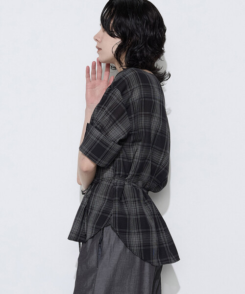 COMME CA(コムサ)の「〔 Sサイズ 〕 モノトーンシアーチェック ブラウス(シャツ/ブラウス・レディース・オフホワイト・5号)」の12枚目の写真