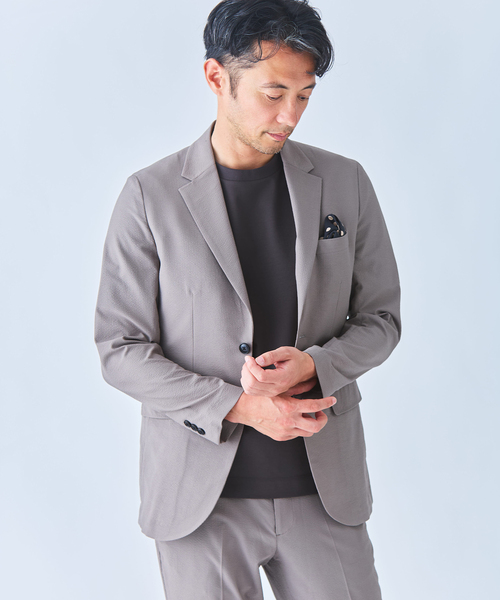 EDIFICE(エディフィス)の「BREEZE TEX アクティブジャケット(テーラードジャケット・メンズ・ネイビー/ベージュ系その他/ナチュラル/ブラック・SMALL/X-LARGE/LARGE/MEDIUM)」の3枚目の写真