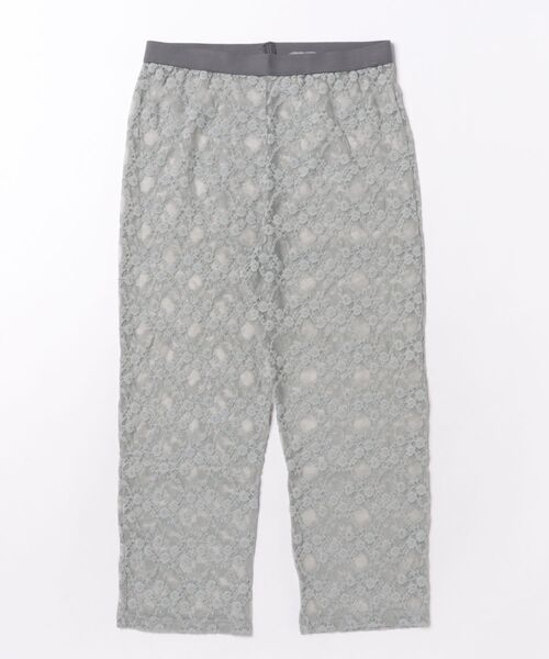 Didot.showroom（ディドット ショールーム）の「ミディ丈フラワーレースレギンス（レギンス/スパッツ・レディース・グレー/アイボリー・FREE）」の4枚目の写真