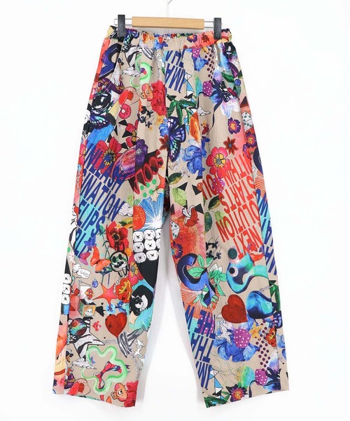 ScoLar(スカラー)の「ScoLar(スカラー) シワ加工 ポップ総柄パンツ(その他パンツ・レディース・チャコールグレー/アイボリー・MEDIUM)」の17枚目の写真