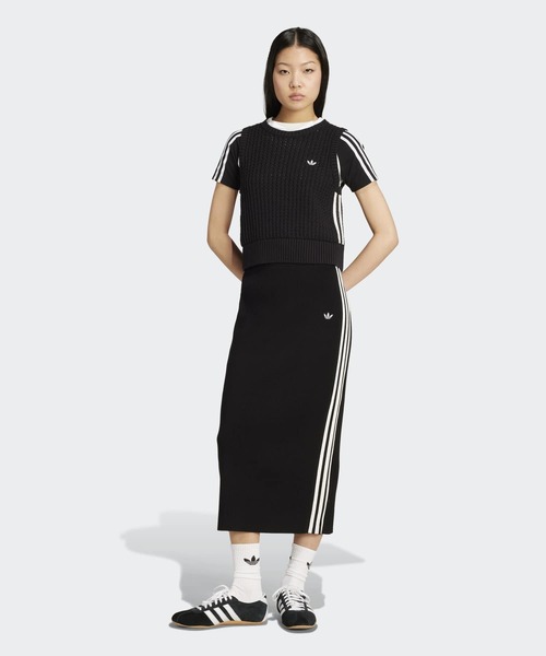adidas(アディダス)の「アディカラー ニット スリーストライプス スカート / アディダスオリジナルス adidas Originals(スカート・レディース・ブラック・XX-LARGE/LARGE/MEDIUM/SMALL/X-LARGE/X-SMALL)」の5枚目の写真