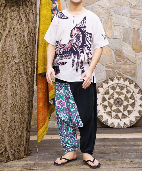チャイハネ(チャイハネ)の「【チャイハネ】アシュラルMEN'Sサルエルパンツ(その他パンツ・メンズ・ブルー/オレンジ/グリーン・FREE)」の5枚目の写真