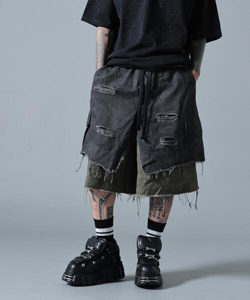 GARDEN TOKYO(ガーデントウキョウ)の「MAVYTH/メヴィス/LAYERED CAMO SHORTS(その他パンツ・メンズ・ブラック・M/L)」の1枚目の写真