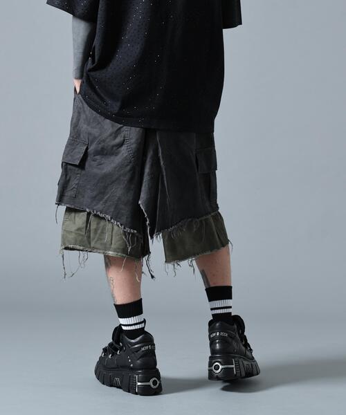GARDEN TOKYO(ガーデントウキョウ)の「MAVYTH/メヴィス/LAYERED CAMO SHORTS(その他パンツ・メンズ・ブラック・M/L)」の3枚目の写真