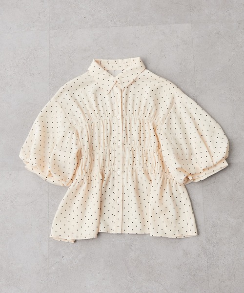 Another Branch olive des olive(アナザーブランチオリーブデオリーブ)の「シャーリングパフスリーブブラウス(シャツ/ブラウス・レディース・ブラウン/オフホワイト/その他1/その他2/その他3/その他4/その他5/その他6・FREE)」の7枚目の写真