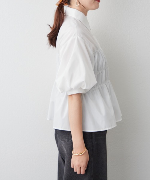 Another Branch olive des olive(アナザーブランチオリーブデオリーブ)の「シャーリングパフスリーブブラウス(シャツ/ブラウス・レディース・ブラウン/オフホワイト/その他1/その他2/その他3/その他4/その他5/その他6・FREE)」の19枚目の写真