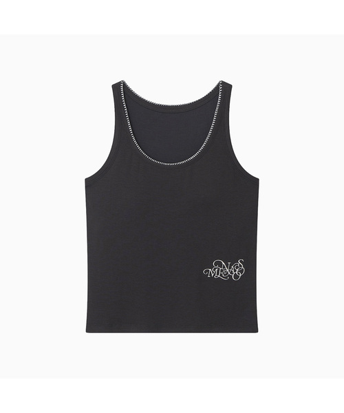 MENASOO(ミナス)の「Soft Merrow Bra Top_Charcoal(Tシャツ/カットソー・レディース・チャコール・F)」の1枚目の写真