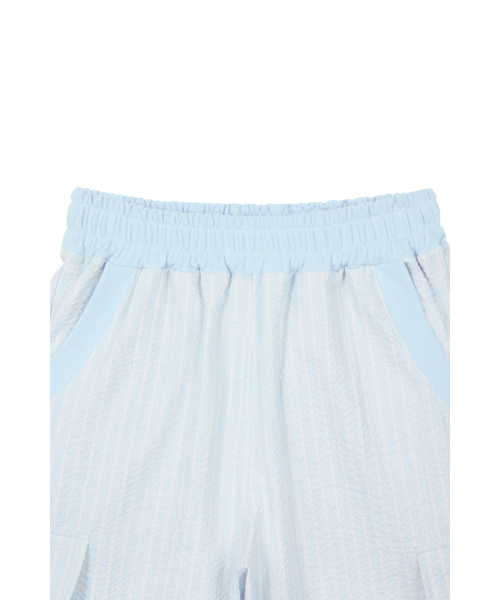 DEINET(ダイニット)の「DEINET STRIPE BERMUDA SWEAT PANTS IN LIGHT BLUE(その他パンツ・レディース・その他・FREE)」の4枚目の写真