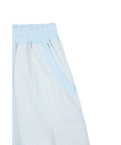 DEINET(ダイニット)の「DEINET STRIPE BERMUDA SWEAT PANTS IN LIGHT BLUE(その他パンツ・レディース・その他・FREE)」の5枚目の写真