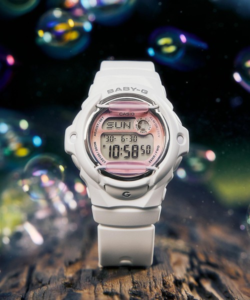 BABY-G（ベイビージー）の「BG-169シリーズ / BG-169GD-7JF（デジタル腕時計・レディース・ホワイト×ピンク・FREE）」の2枚目の写真