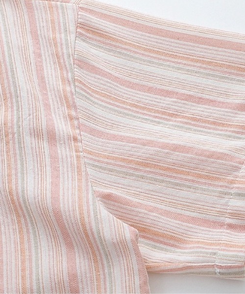 Stripe Lace Corn Applique Shirt
