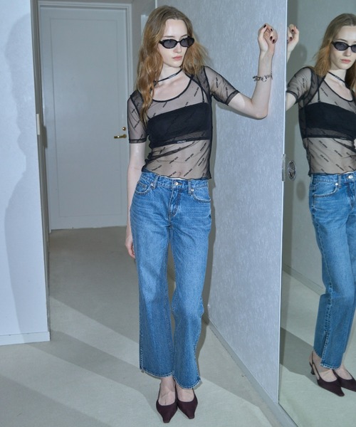 JOSE MOON(ジョゼムーン)の「SLIT LEG DENIM/スリットレッグデニム(デニムパンツ・レディース・ブルー・34/36/38)」の12枚目の写真
