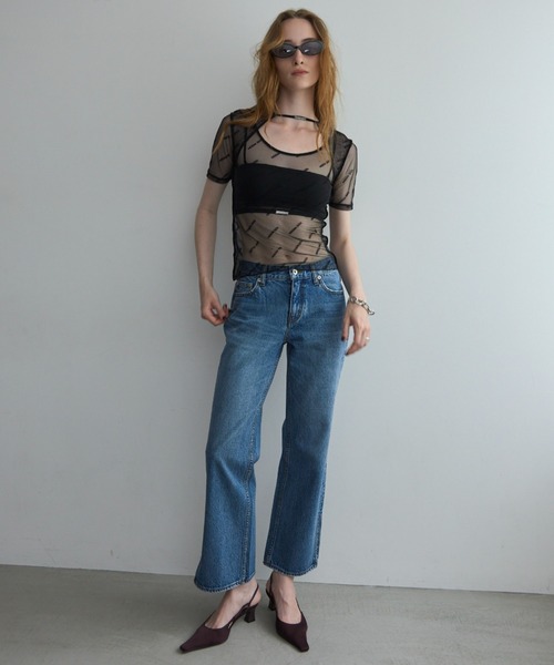 JOSE MOON(ジョゼムーン)の「SLIT LEG DENIM/スリットレッグデニム(デニムパンツ・レディース・ブルー・34/36/38)」の9枚目の写真