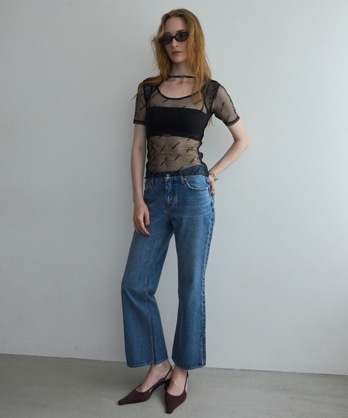 JOSE MOON(ジョゼムーン)の「SLIT LEG DENIM/スリットレッグデニム(デニムパンツ・レディース・ブルー・34/36/38)」の11枚目の写真