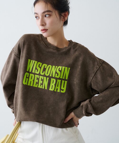 CIAOPANIC TYPY(チャオパニックティピー)の「【ZOZO限定】【UNISEX】アシッドウォッシュ裏毛加工スウェット(スウェット・レディース・ブラック/レッド/ブラウン/グレー/イエロー/サックスブルー/インディゴブルー/ネイビー・MEDIUM/LARGE)」の3枚目の写真