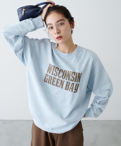 CIAOPANIC TYPY(チャオパニックティピー)の「【ZOZO限定】【UNISEX】アシッドウォッシュ裏毛加工スウェット(スウェット・レディース・ブラック/レッド/ブラウン/グレー/イエロー/サックスブルー/インディゴブルー/ネイビー・MEDIUM/LARGE)」の5枚目の写真