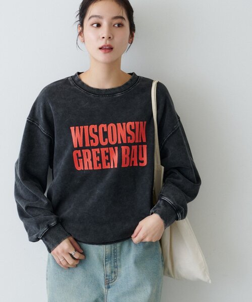 CIAOPANIC TYPY(チャオパニックティピー)の「【ZOZO限定】【UNISEX】アシッドウォッシュ裏毛加工スウェット(スウェット・レディース・ブラック/レッド/ブラウン/グレー/イエロー/サックスブルー/インディゴブルー/ネイビー・MEDIUM/LARGE)」の1枚目の写真