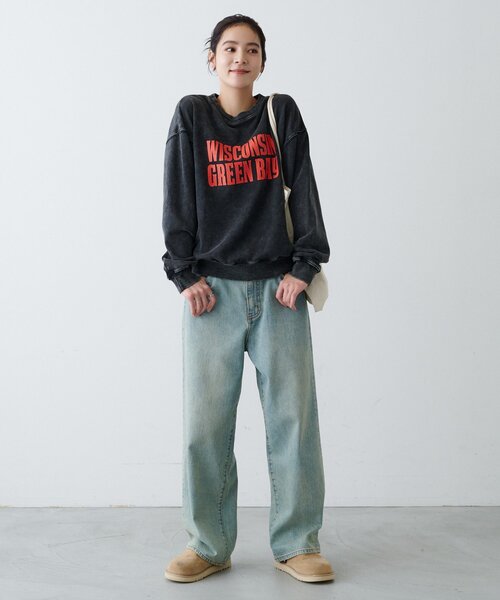 CIAOPANIC TYPY(チャオパニックティピー)の「【ZOZO限定】【UNISEX】アシッドウォッシュ裏毛加工スウェット(スウェット・レディース・ブラック/レッド/ブラウン/グレー/イエロー/サックスブルー/インディゴブルー/ネイビー・MEDIUM/LARGE)」の12枚目の写真