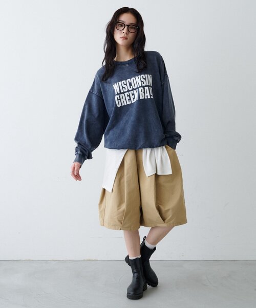 CIAOPANIC TYPY(チャオパニックティピー)の「【ZOZO限定】【UNISEX】アシッドウォッシュ裏毛加工スウェット(スウェット・レディース・ブラック/レッド/ブラウン/グレー/イエロー/サックスブルー/インディゴブルー/ネイビー・MEDIUM/LARGE)」の13枚目の写真