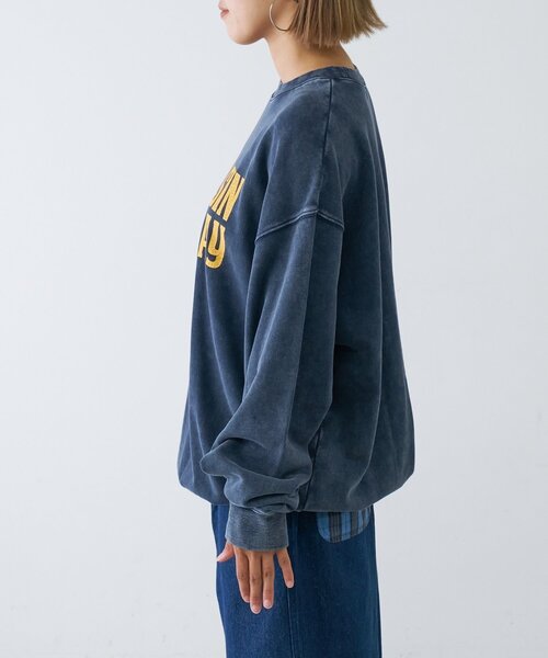 CIAOPANIC TYPY(チャオパニックティピー)の「【ZOZO限定】【UNISEX】アシッドウォッシュ裏毛加工スウェット(スウェット・レディース・ブラック/レッド/ブラウン/グレー/イエロー/サックスブルー/インディゴブルー/ネイビー・MEDIUM/LARGE)」の15枚目の写真