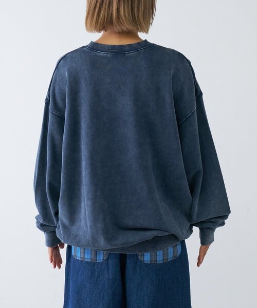 CIAOPANIC TYPY(チャオパニックティピー)の「【ZOZO限定】【UNISEX】アシッドウォッシュ裏毛加工スウェット(スウェット・レディース・ブラック/レッド/ブラウン/グレー/イエロー/サックスブルー/インディゴブルー/ネイビー・MEDIUM/LARGE)」の16枚目の写真