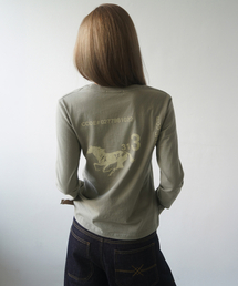 MIM the wardrobe（ミームザワードローブ）の「313 ホース ロングスリーブ_カーキ（Tシャツ/カットソー）」