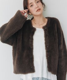 ダブルフェイスシャギーカーディガン（秋服/冬服）