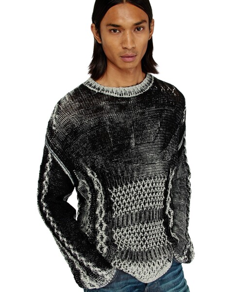 DIESEL(ディーゼル)の「メンズ プルオーバーニット K-MIONE(ニット/セーター・メンズ・ブラック・LARGE/X-SMALL)」の3枚目の写真