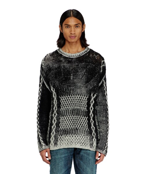DIESEL(ディーゼル)の「メンズ プルオーバーニット K-MIONE(ニット/セーター・メンズ・ブラック・LARGE/X-SMALL)」の6枚目の写真