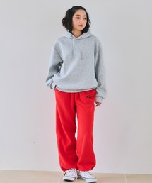 【KANGOL SPORT】サイドライン切替ドロストフリースイージーパンツ