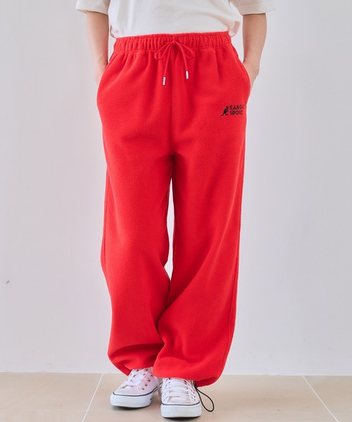 KANGOL SPORT(カンゴールスポーツ)の「【KANGOL SPORT】サイドライン切替ドロストフリースイージーパンツ(その他パンツ・レディース・レッド/グレー/ブラック・LL/L/M)」の3枚目の写真