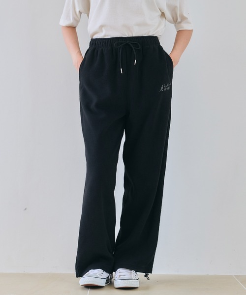 KANGOL SPORT(カンゴールスポーツ)の「【KANGOL SPORT】サイドライン切替ドロストフリースイージーパンツ(その他パンツ・レディース・レッド/グレー/ブラック・LL/L/M)」の2枚目の写真