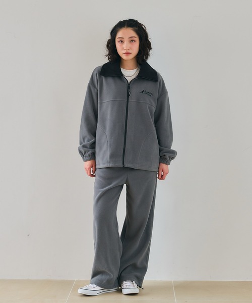 KANGOL SPORT(カンゴールスポーツ)の「【KANGOL SPORT】サイドライン切替ドロストフリースイージーパンツ(その他パンツ・レディース・レッド/グレー/ブラック・LL/L/M)」の9枚目の写真