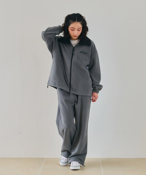 KANGOL SPORT(カンゴールスポーツ)の「【KANGOL SPORT】サイドライン切替ドロストフリースイージーパンツ(その他パンツ・レディース・レッド/グレー/ブラック・LL/L/M)」の11枚目の写真