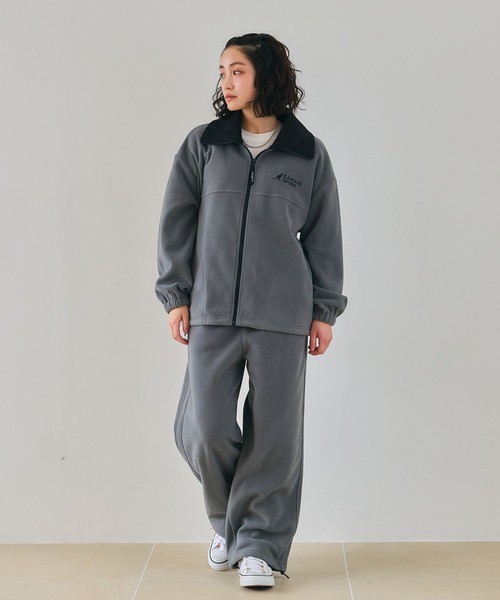 KANGOL SPORT(カンゴールスポーツ)の「【KANGOL SPORT】サイドライン切替ドロストフリースイージーパンツ(その他パンツ・レディース・レッド/グレー/ブラック・LL/L/M)」の12枚目の写真