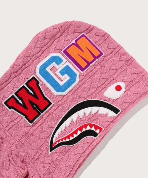 A BATHING APE（アベイシングエイプ）の「CABLE KNIT SHARK RELAXED FIT FULL ZIP HOODIE（ニット/セーター・メンズ・ブラック/ピンク/アイボリー・MEDIUM/SMALL/X-LARGE/LARGE）」の12枚目の写真