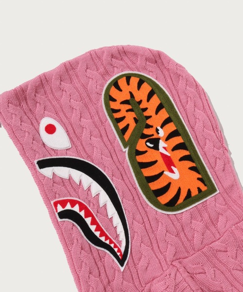 A BATHING APE（アベイシングエイプ）の「CABLE KNIT SHARK RELAXED FIT FULL ZIP HOODIE（ニット/セーター・メンズ・ブラック/ピンク/アイボリー・MEDIUM/SMALL/X-LARGE/LARGE）」の15枚目の写真