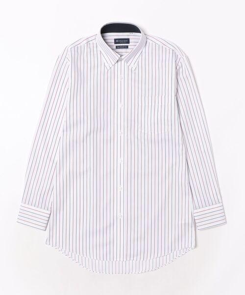 TOKYO SHIRTS(トウキョウシャツ)の「【超形態安定】 形態安定ノンアイロン ボタンダウン 長袖ビジネスワイシャツ(ビジネスシャツ・メンズ・ブルー系・首回り42cm-裄丈82cm/首回り42cm-裄丈86cm/首回り43cm-裄丈82cm/首回り39cm-裄丈84cm/首回り41cm-裄丈82cm/首回り43cm-裄丈86cm/首回り37cm-裄丈80cm/首回り37cm-裄丈84cm/首回り39cm-裄丈80cm/首回り41cm-裄丈86cm)」の6枚目の写真