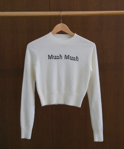 muahmuah（ムーアムーア）の「エンブロイダリー モックネック ニット [アイボリー]（ニット/セーター・レディース・その他・FREE）」の10枚目の写真