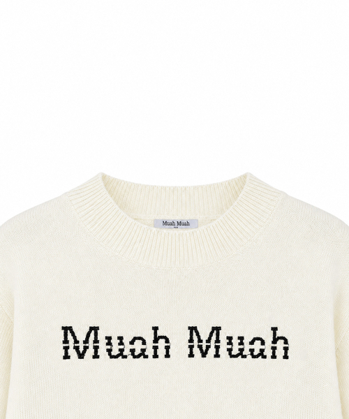muahmuah（ムーアムーア）の「エンブロイダリー モックネック ニット [アイボリー]（ニット/セーター・レディース・その他・FREE）」の13枚目の写真