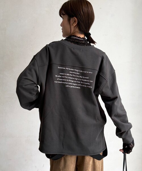 WEB限定】バックロゴハーフジッププルオーバー（Tシャツ/カットソー