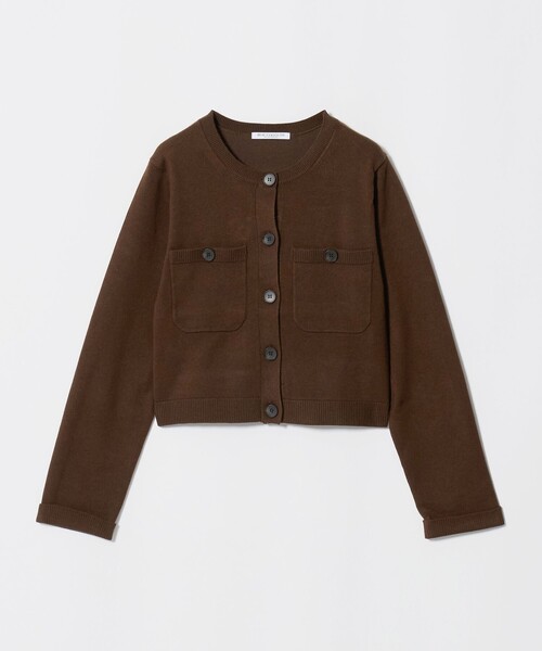 BEAUTY&YOUTH UNITED ARROWS(ビューティーアンドユースユナイテッドアローズ)の「ポケット ショートカーディガン ウォッシャブル(カーディガン/ボレロ・レディース・レッド/ダークグレー/ダークブラウン・FREE)」の3枚目の写真