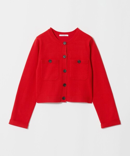 BEAUTY&YOUTH UNITED ARROWS(ビューティーアンドユースユナイテッドアローズ)の「ポケット ショートカーディガン ウォッシャブル(カーディガン/ボレロ・レディース・レッド/ダークグレー/ダークブラウン・FREE)」の1枚目の写真